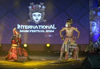 Internasional Mask Festival (IMF) 2024, di Pendhapi Gede Balaikota Surakarta, Solo, Jawa Tengah.