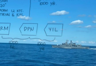 Satgas MTF TNI Konga XXVIII-O UNIFIL saat Laksanakan Advance Maneuvering Exercise di Laut Mediterania
