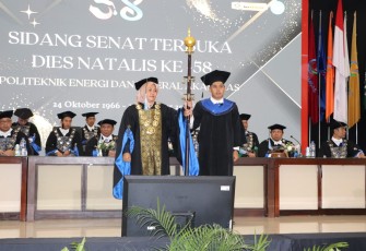 Suasana Sidang Senat Terbuka Dies Natalis ke-58 PEM Akamigas di gedung Grha Oktana Cepu