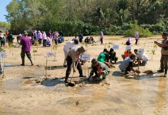 Babinsa Koramil 0801/07 Ngadirojo Hadiri Pelaksaan Kegiatan Mitigasi Struktural