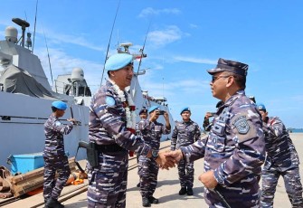 Kedatangan KRI FKO-368 disambut langsung oleh Komandan Lantamal IV Batam Laksamana Pertama TNI Tjatur Soniarto beserta Wadan dan para Pejabat Utama (PJU) Lantamal IV Batam.