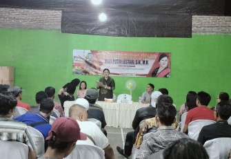 Anggota DPRD Jawa Timur, Hari Putri Lestari saat serap aspirasi masyarakat Jember