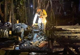 Polisi saat Olah TKP