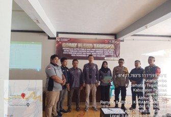 Babinsa Koramil 0801/04 Tegalombo Hadiri Rapat Pleno Terbuka Rekapitulasi DPHP Tingkat Desa