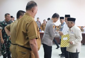 Silaturahmi antara Forkopimda dengan FKUB Paluta, Senin (4/3/2024) sore.