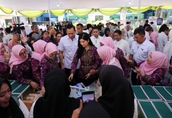 ementerian Agraria dan Tata Ruang/Badan Pertanahan Nasional (ATR/BPN) menggelar Bazar Ramadan di lapangan Kementerian ATR/BPN, Rabu (03/04/2024)