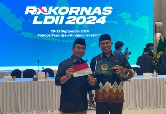 Pengurus DPW LDII Sulawesi Selatan mengikuti Rapat Koordinasi Nasional (Rakornas) DPP LDII di Grand Ballroom Pondok Pesantren Minhajurrosyidin, Jakarta, Minggu (22/9/2024). Rakornas ini sebagai ajang untuk mengkonsolidasikan diri dan mengevaluasi kinerja serta menghadapi tantangan ke depan, terutama Pilkada serentak