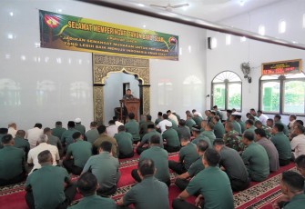 Peringatan Tahun Baru Islam 1446 di Makorem 071/Wijayakusuma
