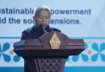 Plt. Rektor UIN Walisongo, Prof. Dr. Nizar Ali, M.Ag pada Closing Ceremony AICIS ke-23 tahun 2024 di Semarang, Sabtu malam (3/2/2024).