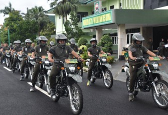 30 SPM Kawasaki KLX diterima Korem 071/Wijayakusuma, siap dioperasionalkan untuk mendukung tugas pokok satuan.