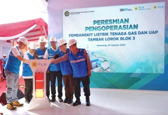 Peresmian PLTGU Tambak Lorok Blok 3 di Semarang 