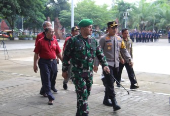 Dandim 0806/Trenggalek dan Forkopimda saat Apel Siaga Masa Tenang Pemilu 2024