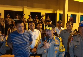 Samapta Polrestabes Medan dan Polsek Sunggal saat Amankan Ratusan Remaja Kelompok Geng Motor 