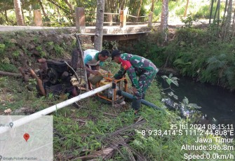 Babinsa Koramil 0801/12 Pringkuku Lakukan Pendampingan Pompanisasi