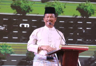 Kepala BP Batam, Muhammad Rudi saat menghadiri perayaan HUT ke 20 PT. Cladtek Bi-Metal Manufacturing (Cladtek) di Ballroom Swissbell Hotel, Selasa, (6/2/2024).