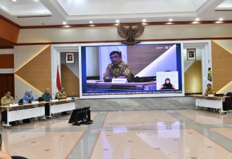 Kepala Badan Geologi Kementerian ESDM Muhammad Wafid dalam konferensi pers Capaian Kinerja Badan Geologi Tahun 2023 dan Rencana Tahun 2024 di Bandung, Jumat (19/1).