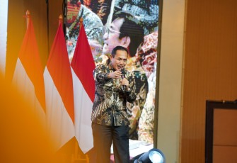 Direktur Jenderal (Dirjen) PSKP, Iljas Tedjo Dalam Rapat Kerja Nasional (Rakernas) Kementerian ATR/BPN Tahun 2024 di Hotel Shangri-La, Jakarta, Rabu (06/03/2024)