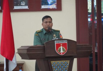 Kasrem 071/Wijayakusuma Letkol Inf Catur Irawan saat di  Aula Makodam IV/Diponegoro Semarang, Senin (12/2/2024).