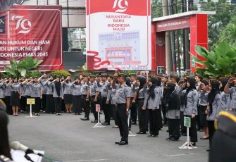 Kakanwil Kemenkumham Sumut Agung Krisna sampaikan apresiasi tinggi kepada seluruh jajaran pegawai.