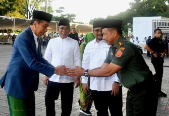 Panglima TNI saat Dampingi Presiden RI Hadiri Harlah ke-101 Nahdlatul Ulama dan Muslimat NU ke-78