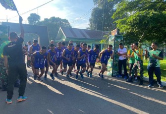 Lomba lari antar baterai Yonarmed 1 Kostrad, Malang, Jum'at (2/2)