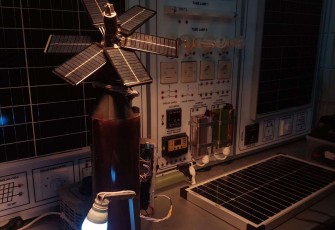 Dokumentasi: Purwarupa Vanalika yaitu solar panel yang dinamis dengan cahaya matahari