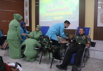 Baksos donor darah Kodim 0803/Madiun, Selasa (26/2)