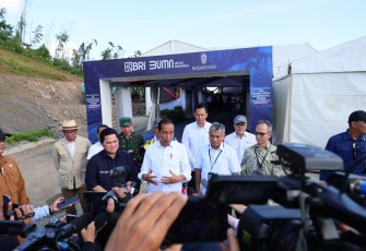 Menteri AHY saat groundbreaking Gedung Perbankan BUMN di IKN