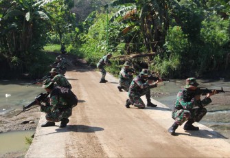 Latihan pertahanan pangkalan prajurit Depohar 60, Jum'at (1/3)