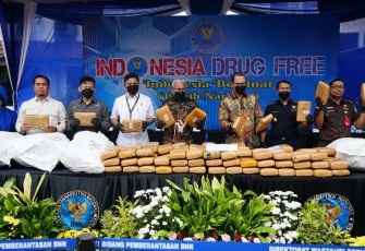 Pemusnahan ganja 200 Kg 