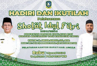 Gubernur Kepri Jadi Khatib Salat Idul Fitri dan Silaturahmi di Lingga 