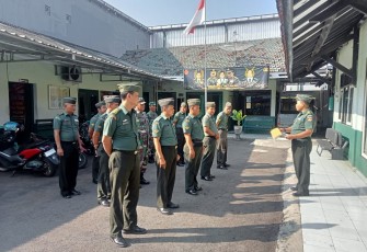 Apel Hari Pertama Usai Cuti Lebaran Anggota Koramil 0718-01/Pati