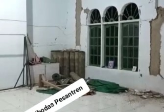 Pesantren di daerah Cibodas terdampak gempa