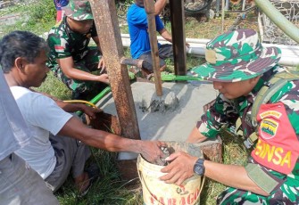 Program unggulan KASAD pembuatan sumur bor di lokasi TMMD Kodim Labuhanbatu 