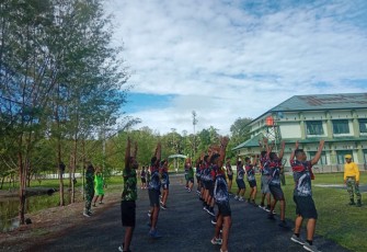 Kodim 1715/Yahukimo Melakukan Uji Kesegaran Jasmani Kepada Prajurit 