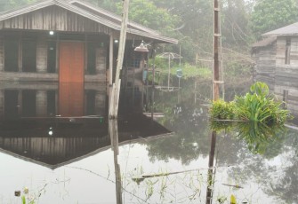 Banjir di Desa Pasak Piang Kubu Raya 