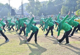 Persit KCK Cab. XVI Dim Ponorogo Olahraga Bersama