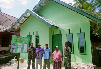 Rumah warga hasil rehab satgas TMMD ke 121 Kodim 0311/Pessel