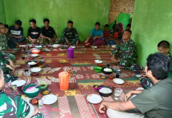 Selametan rumah baru warga di lokasi TMMD ke-121 Kodim Pessel 