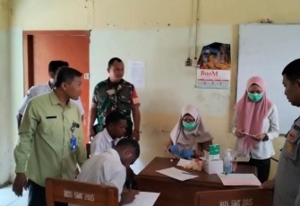 Skrining malaria di sekolah wilayah desa binaan 
