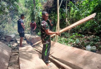 Pengolahan kayu untuk pos Klawik