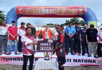 Ketua DPRD Natuna Hadir di Final Open Turnamen Piala Cup Bupati Natuna 2024