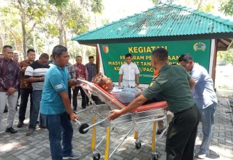 Pelatihan tanggap bencana di Kodim 0801/Pacitan 