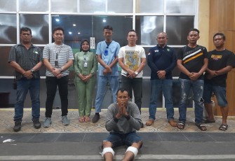 Poto Pencuri Sepeda Motor di Wilayah Hukum Polsek Medan Baru Ditembak di Kedua Kaki.
