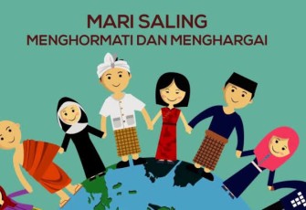 Ilustrasi persatuan dan kesatuan mewujudkan Indonesia Emas 2045