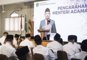 Menag Yaqut Cholil Qoumas di Yogyakarta, Selasa (30/1)