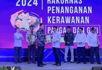 Rakornas penanganan kerawanan pangan dan gizi di Hotel Margo, Depok, Selasa (27/2)