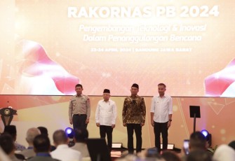 Wakil Presiden Ma'ruf Amin secara langsung membuka dan memberikan arahan pada Rakornas PB 2024, Rabu (24/4).