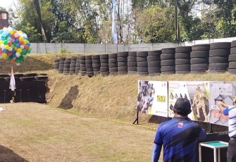 Kasdivif 2 Kostrad Brigjen TNI Primadi Saiful Sulun peresmian lomba nasional menembak Pangdivif 2 Cup tahun 2024, Sabtu (24/8)