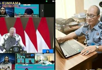 Kanwil Kemenkumham Sumut Hadiri secara Virtu Kegiatan Peluncuran Pedoman P5HAM